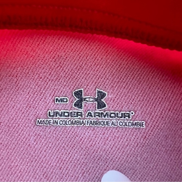 Under Armour Youth Coldgear Fitted Long Sleeve Red Mock Neck Poly Shirt Size Md - Picture 5 of 7